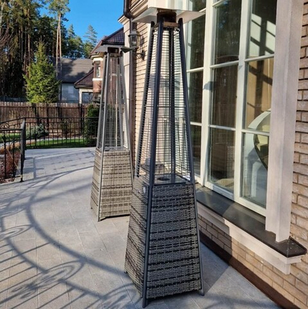 Уличный газовый обогреватель 13I Rotang Gray + Чехол