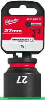Головка ударная Milwaukee Shockwave 1/2" 27мм (4932480321)