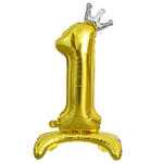 Шар фольгированный Цифра 1 81 см (Золотой)