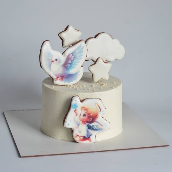 Набор пряников с ангелом на крещение мальчика