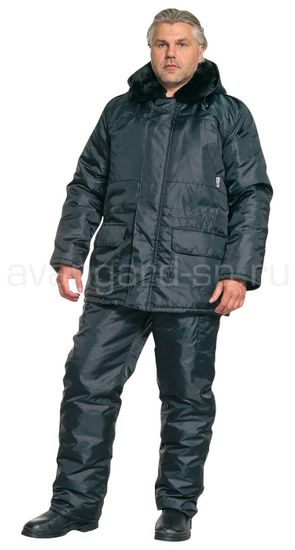 Костюм зимний "Охранник"полукомбинезон (черный)