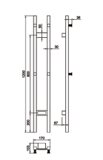 Полотенцесушитель электрический Boheme Duo 728-GM, GUN METAL