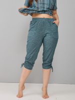 Пижама с бриджами КД-61/рогожкаизумруд-цепочка