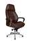 Кресло офисное Норден / Порше / Porsche / коричневая  экокожа / алюминиевая база