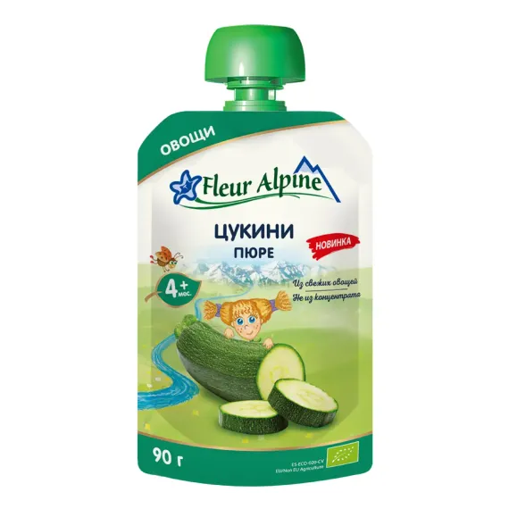 Пюре овощное Fleur Alpine Цукини 90г с 4месяцев