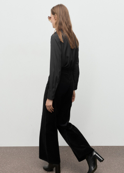 Широкие джинсы wide leg из бархата