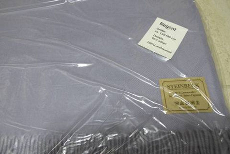 Плед шерстяной 130x190 Steinbeck Regent - 161 Silver