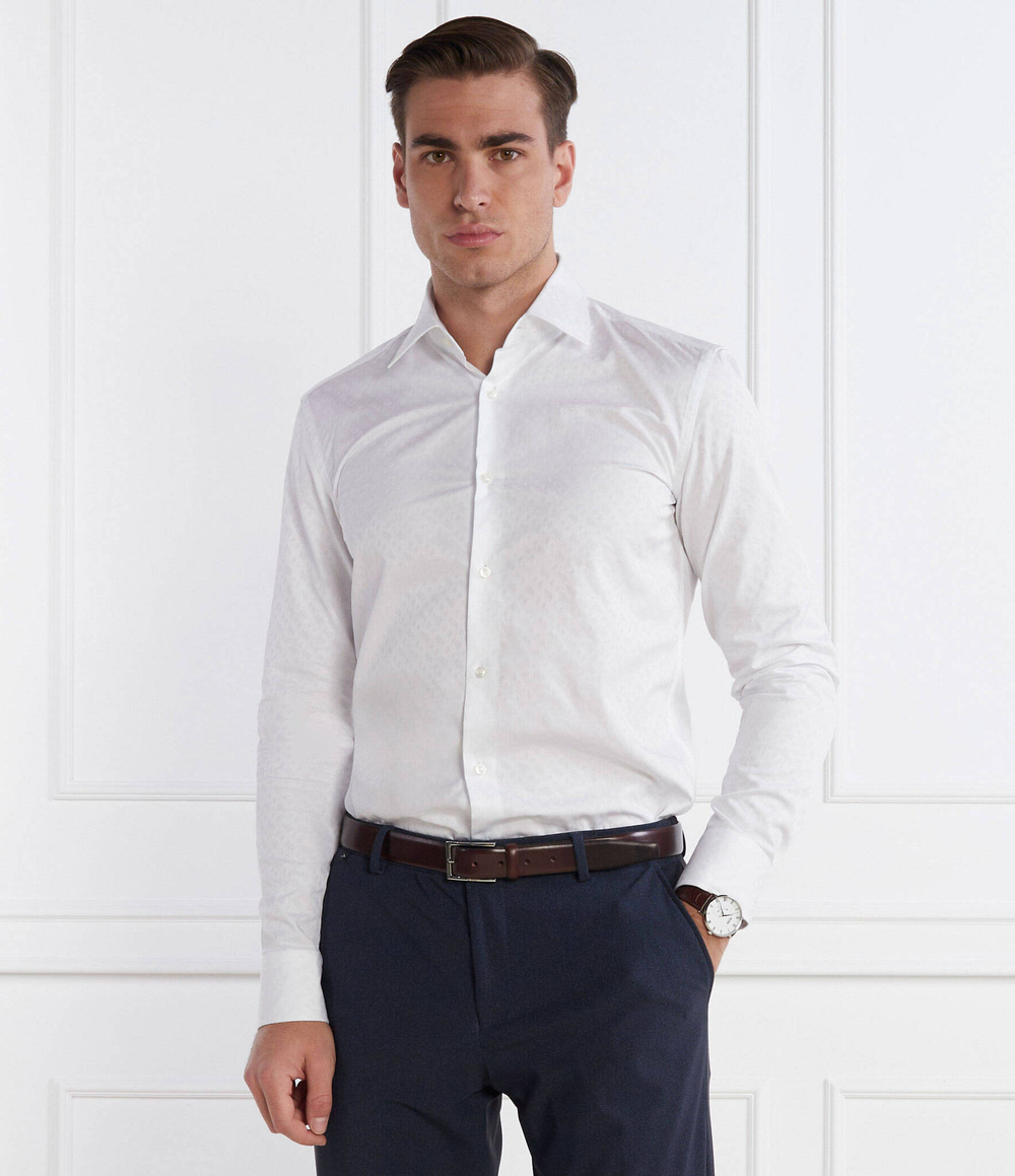 Рубашка H-HANK-kent-C1-214 BOSS BLACK - белый(50473310)