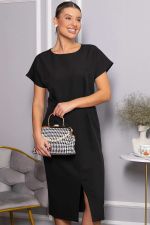 Платье с карманами Утренняя роса (черное) П14371-16М LT Collection