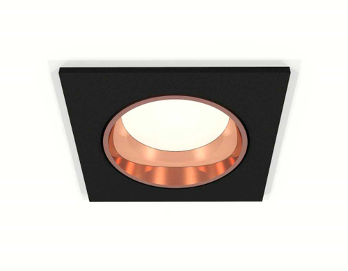 Комплект встраиваемого светильника Ambrella light Techno Spot XC6521005 SBK/PPG черный песок/золото розовое полированное (C6521, N6114)