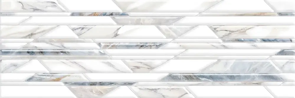 Настенная плитка ALMA Ceramica TWA11NAT614 Nativa 60x20 белая глянцевая под мрамор