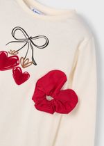 лонгслив с резинкой для волос