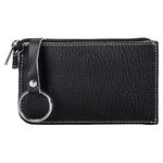 Футляр для ключей FABULA "Blackwood", натуральная кожа, отстрочка, молния, 140х85 мм, черный, KL.47.CD