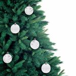 Шары ёлочные 9 шт., 6 см, "Crystal Silence", пластик, цвет: белый/серебристый, ЗОЛОТАЯ СКАЗКА, 591988