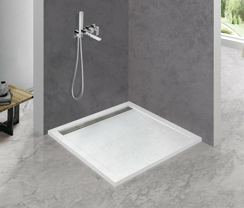 Душевой поддон из искусственного камня Cezares Tray AS 80x80 TRAY-AS-A-80-30-W Белый