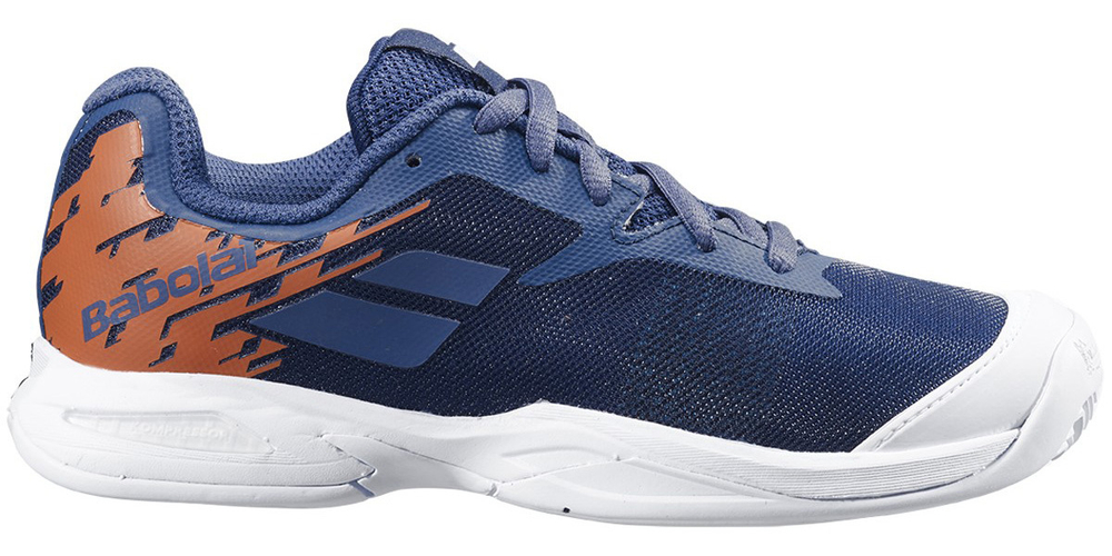 детские Кроссовки теннисные Babolat Jet Clay Junior - white/pureed pumpkin