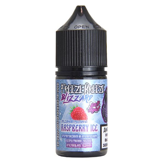 Жидкость Freeze Breeze Blizzard (30 мл, 20 мг SALT) Raspberry ICE