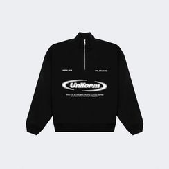 Cвитшот UNIFORM Half-zip Heavy Athletic, черный