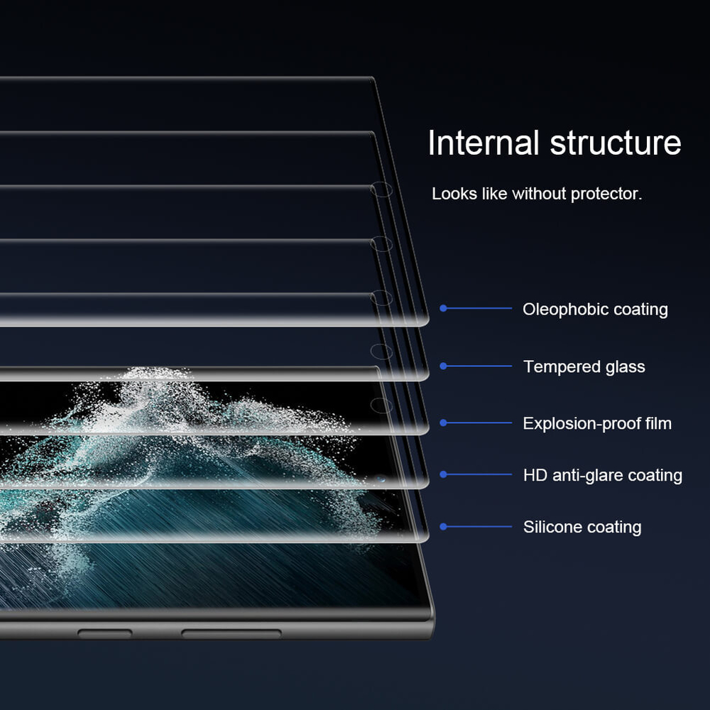 Защитное стекло Nillkin 3D CP+ MAX для Samsung Galaxy S23 Ultra