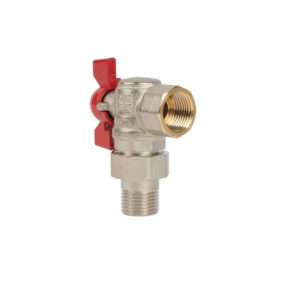 Кран шаровый со сгоном угловой 1/2" американка HLV