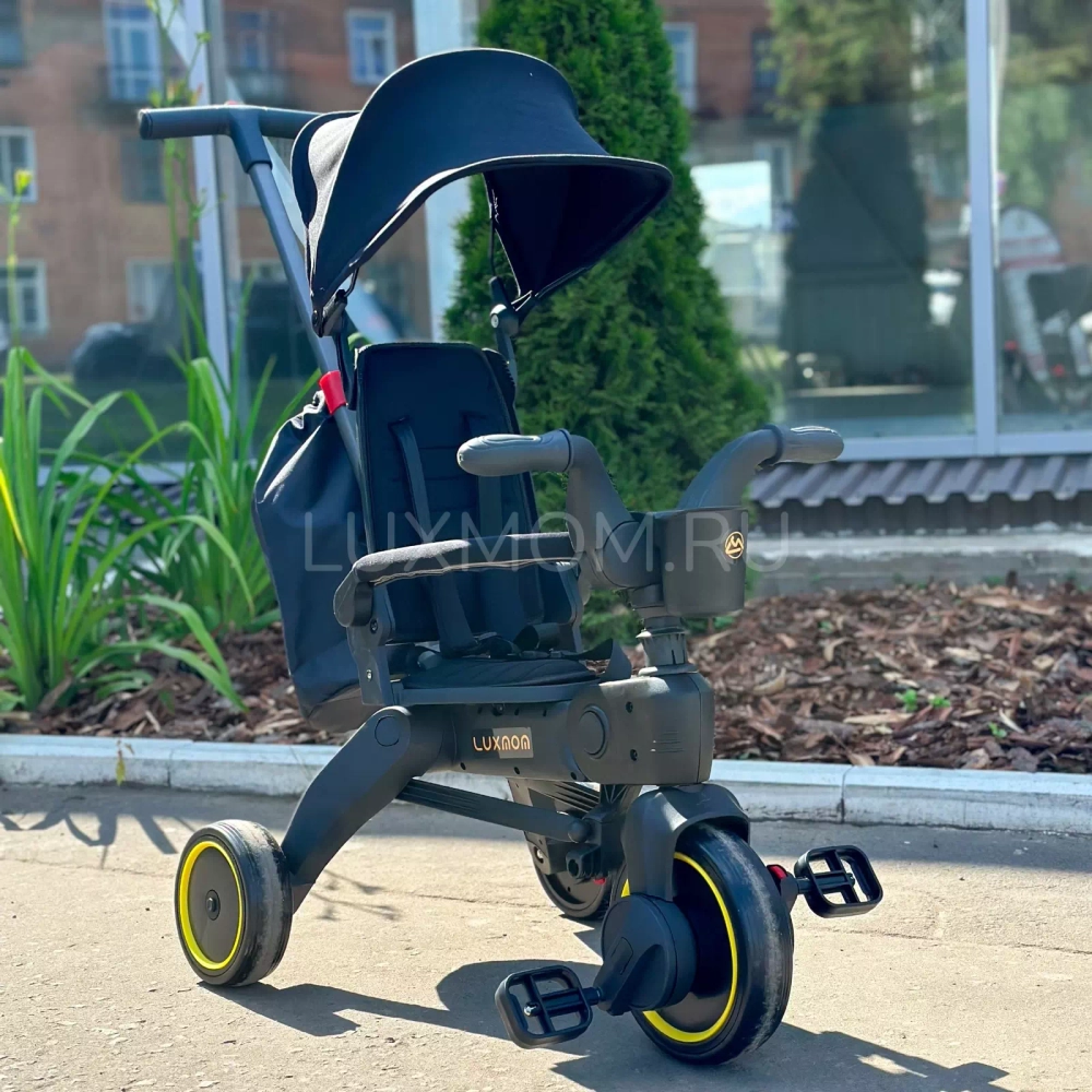 Детский трехколесный велосипед Luxmom S7 (черный)