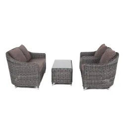 "Кон Панна" лаунж-зона из искусственного ротанга, цвет графит