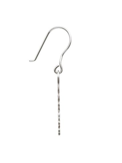 Серьги Кадуцей жезл из серебра, вид сбоку