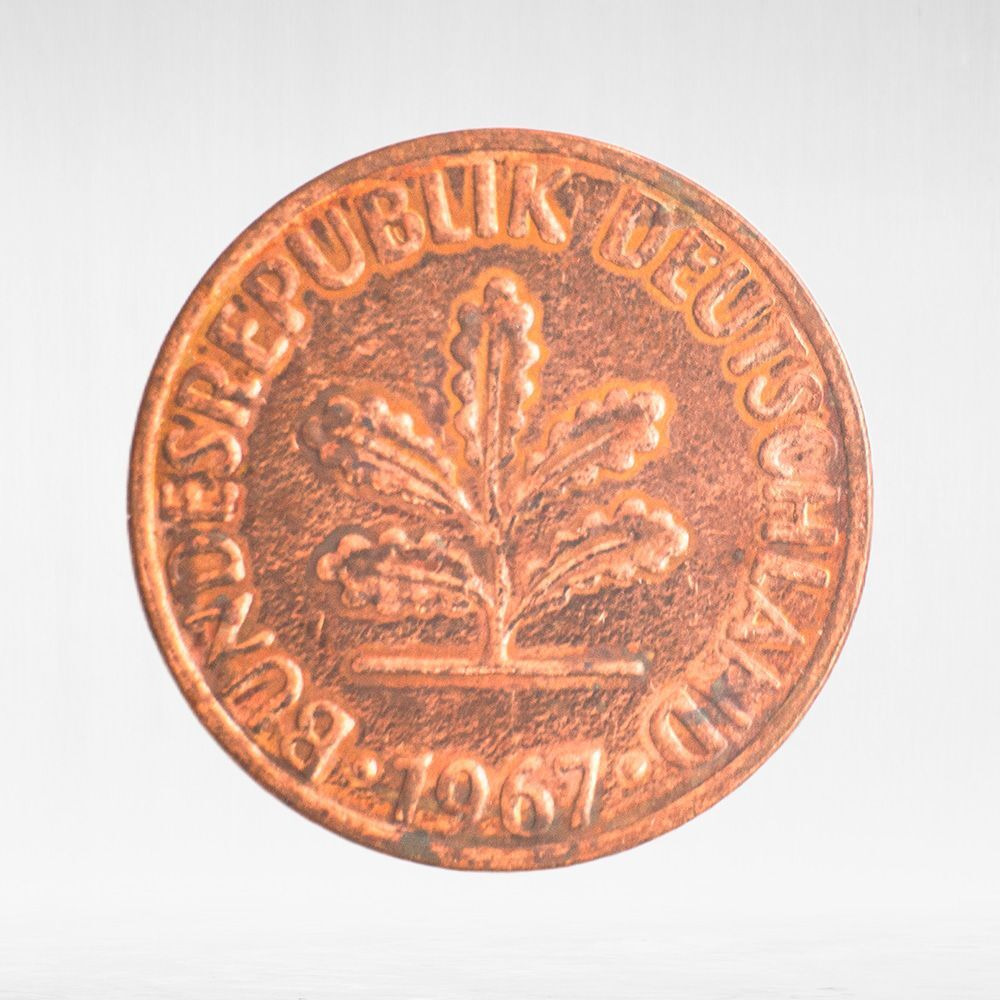 Germany, 1 Pfennig, 1967, (Stuttgart Mint - "F"), VF