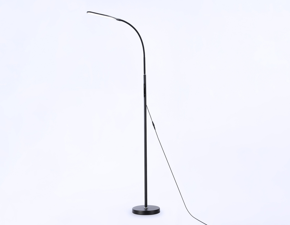 Светильник светодиодный напольный/настольный с пультом и сенсорными кнопками управления TR97706 BK черный LED 12W 3000K-6400K 250*190*1770 (ПДУ РАДИО