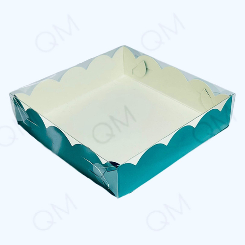 Коробка для печенья и пряников 120х120х30 мм (зеленая матовая), 50шт