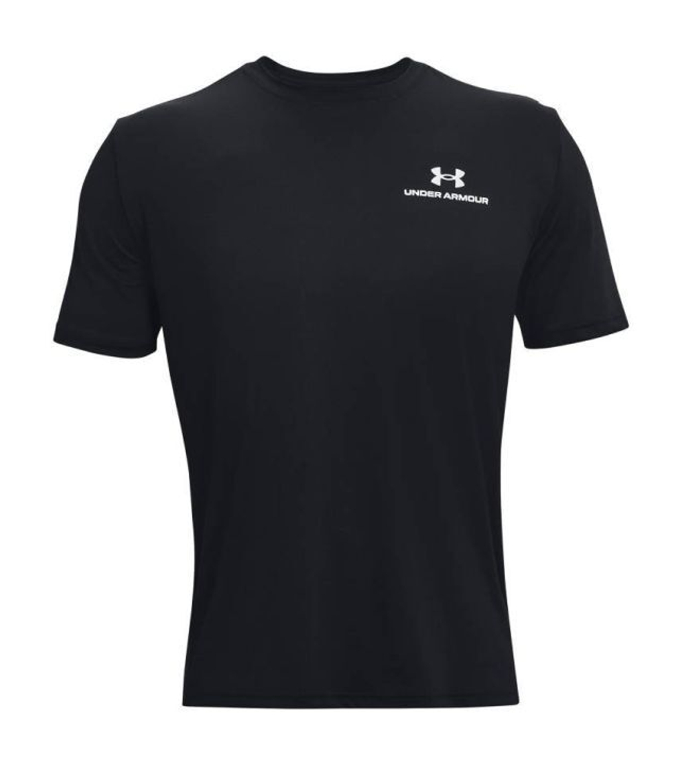 Мужская теннисная футболка Under Armour Men's UA Rush Energy Short Sleeve - black/white