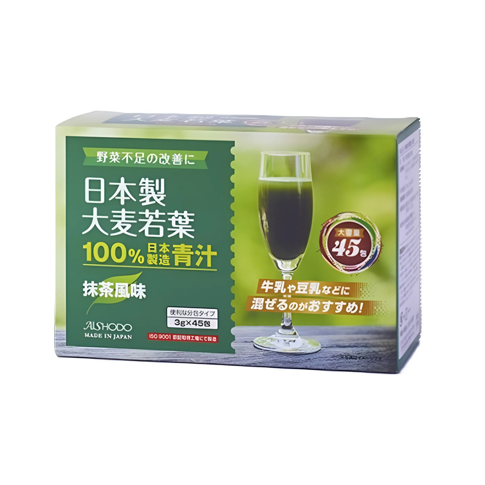 Аодзиру из ячменя со вкусом зеленого чая AISHODO Japan Omugi-wakaba Aojiru