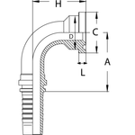 Фитинг DN 16 SFL 3/4 38.1 (90)