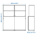 Комбинация с раздвижными дверями - IKEA GALANT/ГАЛАНТ ИКЕА, 200х45х160 см, белый