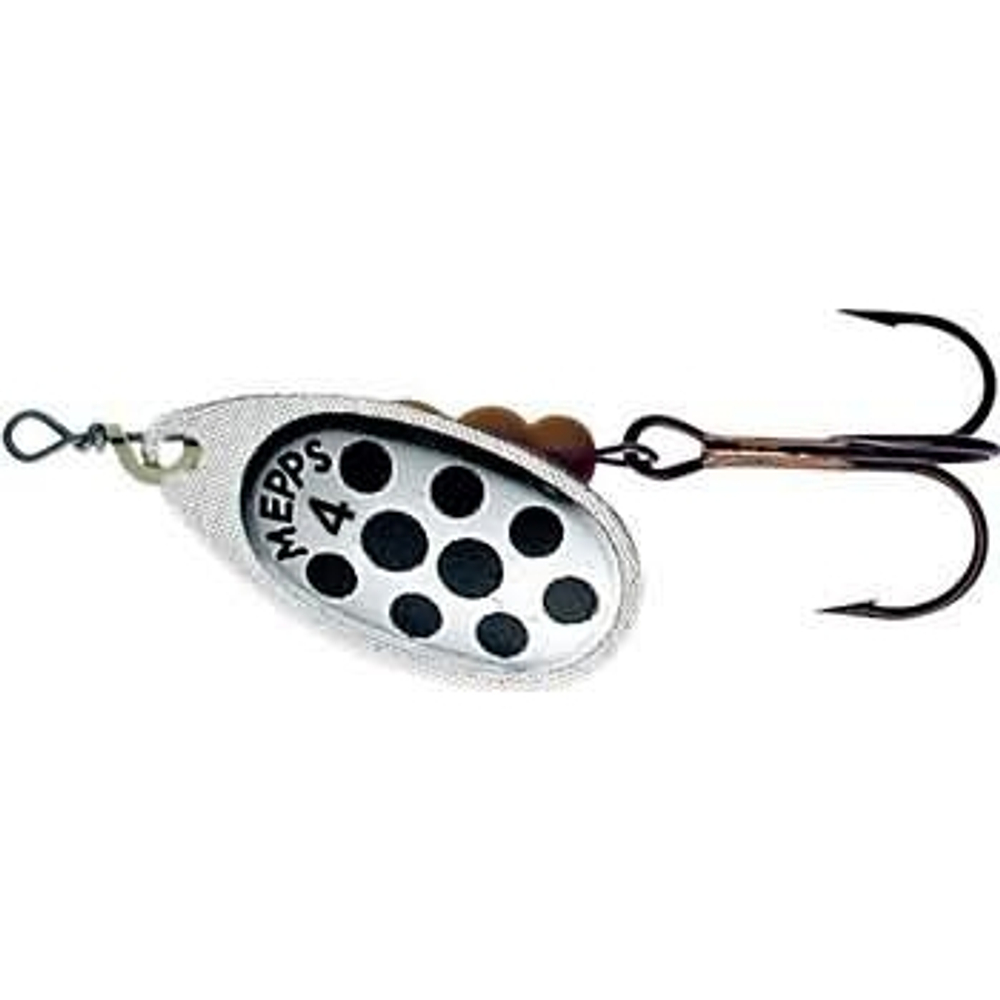 Блесна вращающаяся Mepps AGLIA PTS, 4, SILVER/Black