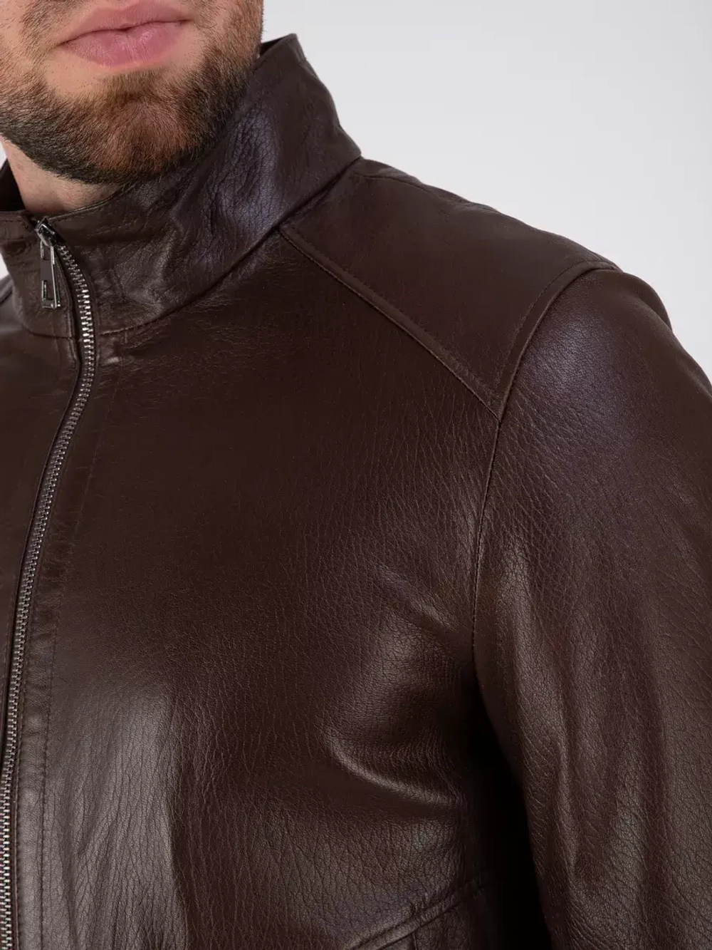 Куртка кожаная из натуральной кожи демисезон