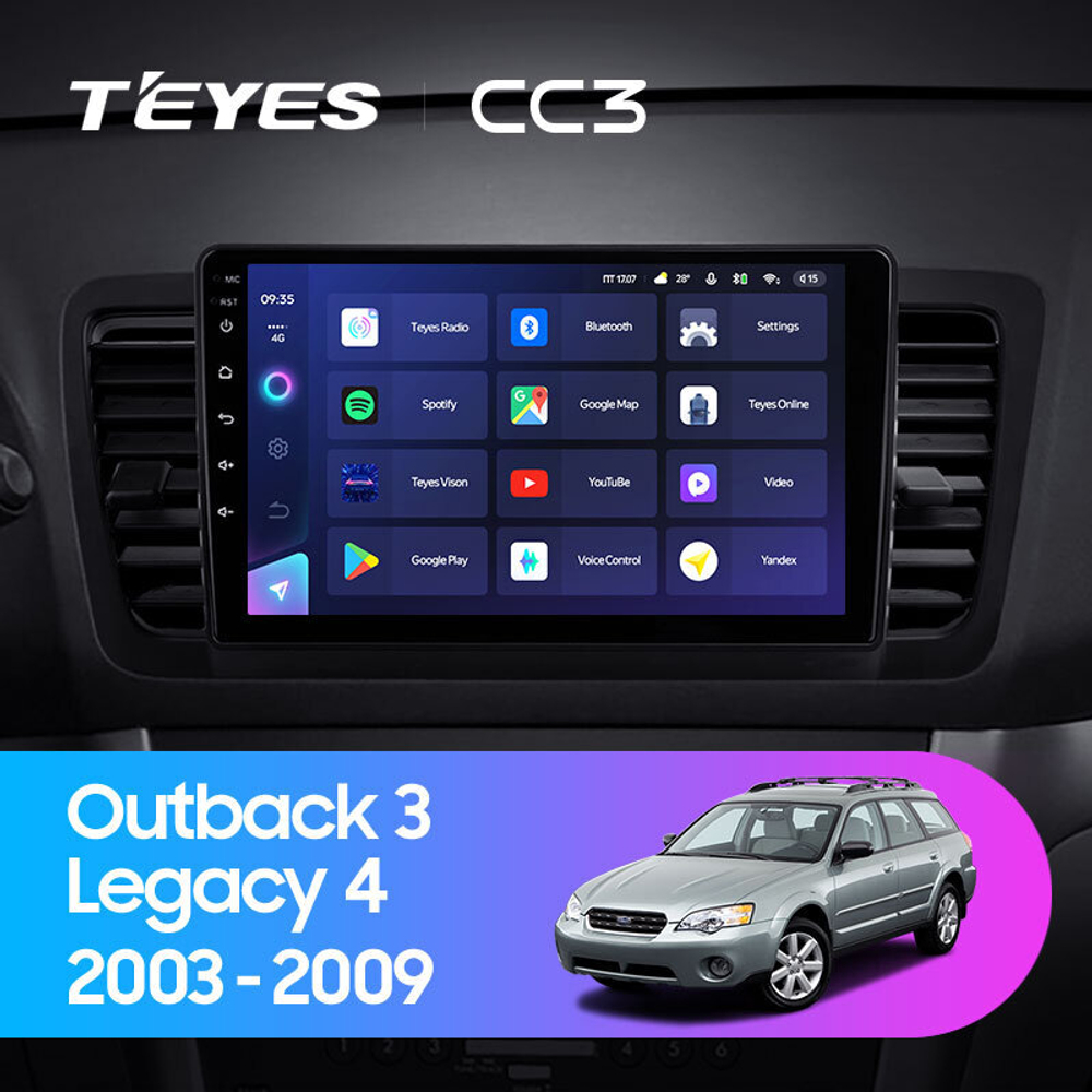 Teyes CC3 9" для Subaru Outback, Legacy 2003-2009