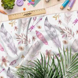 Ткань дюспо акварельные перышки