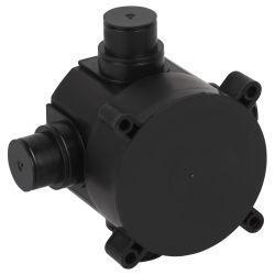 Коробка установочная ЭРА KUM-70-72 черная 70х72мм для монолитного строительства 4 входа IP44