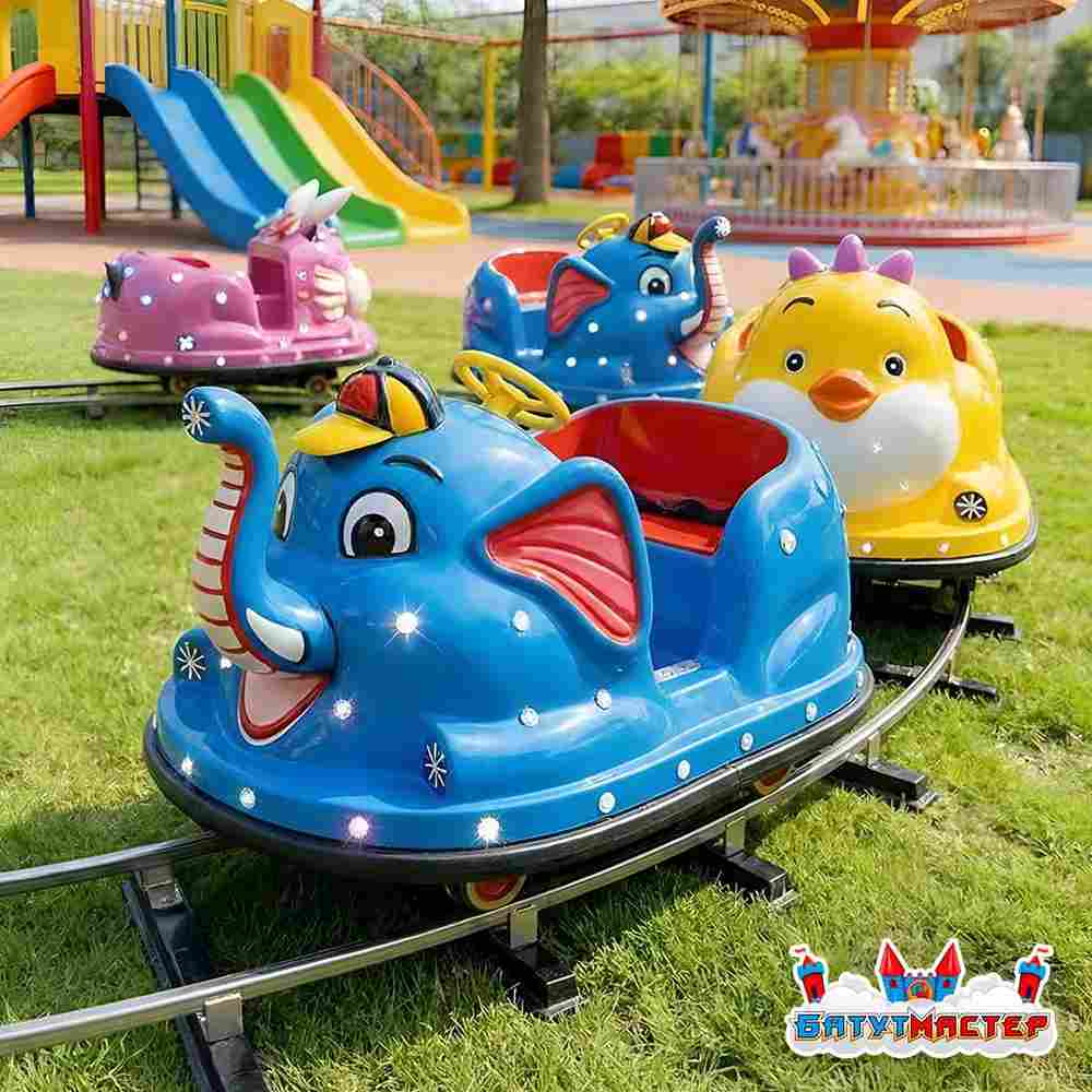 Детский поезд на рельсах «Сафари», 4 кабинки