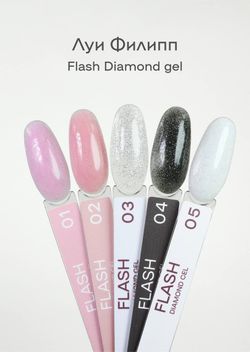 Луи Филипп Diamond Flash Gel 02 - Светоотражающий гель для наращивания, 15мл