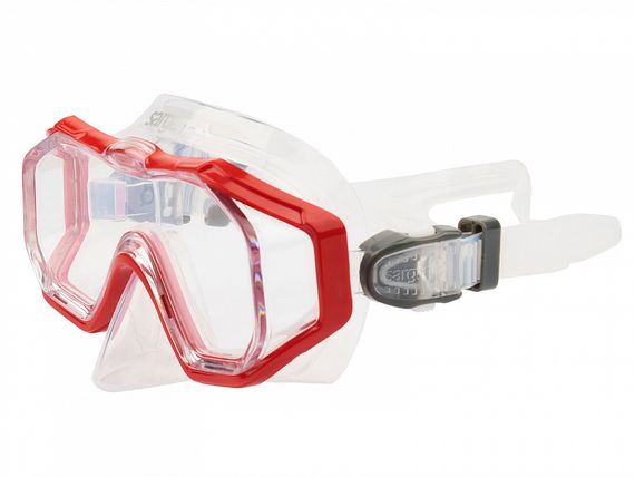 Набор детский маска+трубка в сумке Sargan Панорама-А kids прозрачный/красный/черный