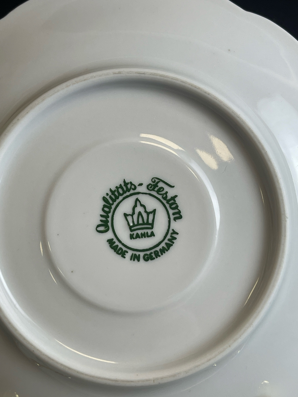 Чайные пары на 3 персоны, 6 предметов(3 чашечки и 3 блюдца), фарфор Kahla, Германия, позолота, винтаж времен СССР 1957-1964 гг