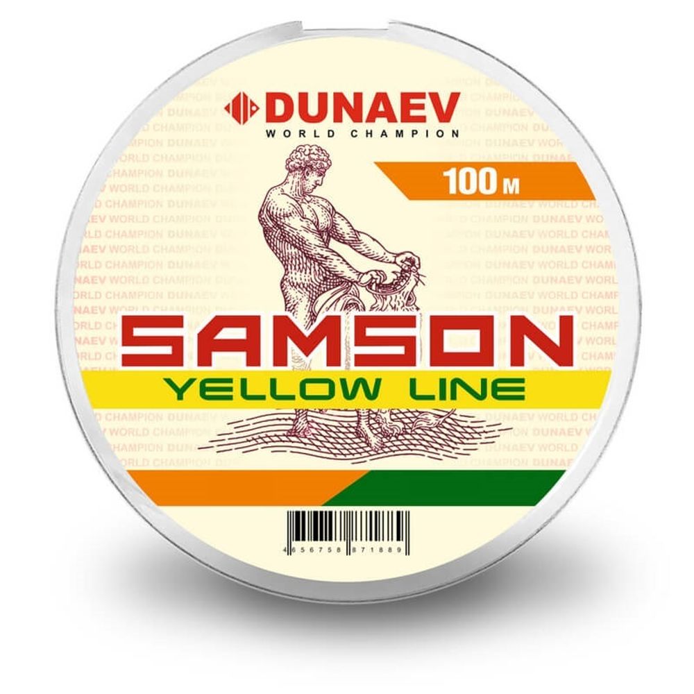 Леска Dunaev Samson Yellow 0.22мм  (2,5 кг)  100м