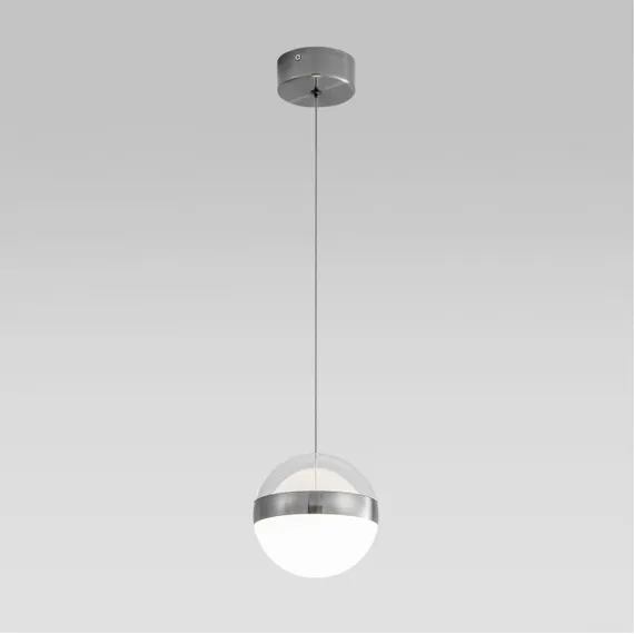 5037/12L L-VISION ODL24 355 никель/прозрачн/молочный/металл/акрил Подвес LED 12W 4000K 600лм RONI