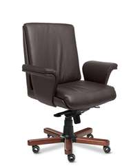 Кресло для руководителя Split B коричневая кожа