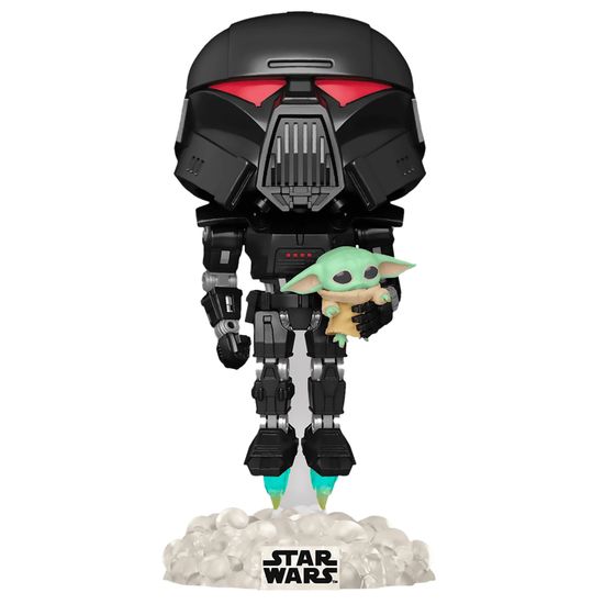 Фигурка Funko POP! Bobble Star Wars Mandalorian Dark Trooper With Grogu (GW) (Exc) (488) 58286
