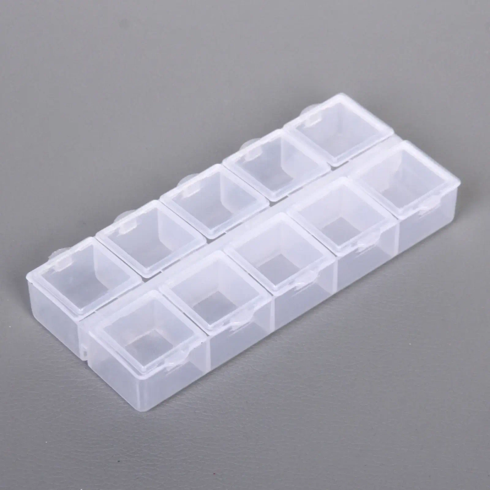 Органайзер для хранения мелочей, 10 ячеек «ИДЕЯДОМА», прозрачный, 13,5*6*2см (наклейка Селфи, пакет с подвесом)✦