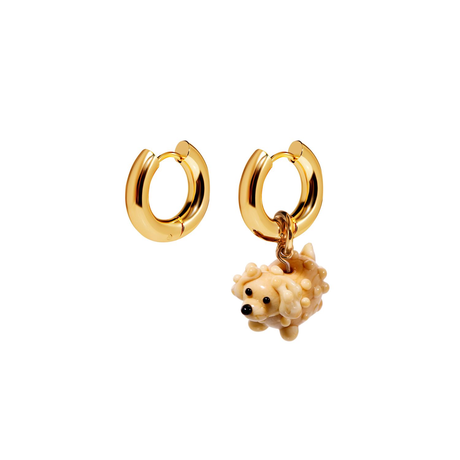 Серьги Favorite Fluffy Gold Earrings - Dog