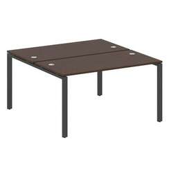 Metal System Рабочая станция на П-образном м/к БП.РАС-СП-2.3 Венге Цаво/Металл Антрацит 1400*1475*75